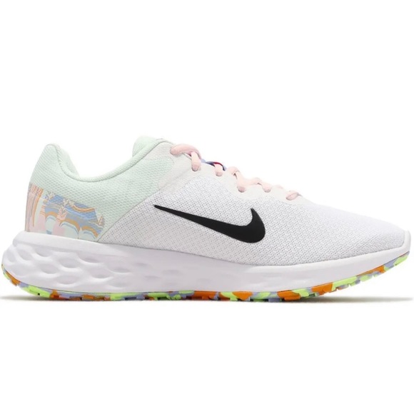 NEW NIKE WOMENS REVOLUTION 6 NN PRM RUNNING SHOES WHITE DK SMOKE GREY MULTI Sz10 - Picture 4 of 9